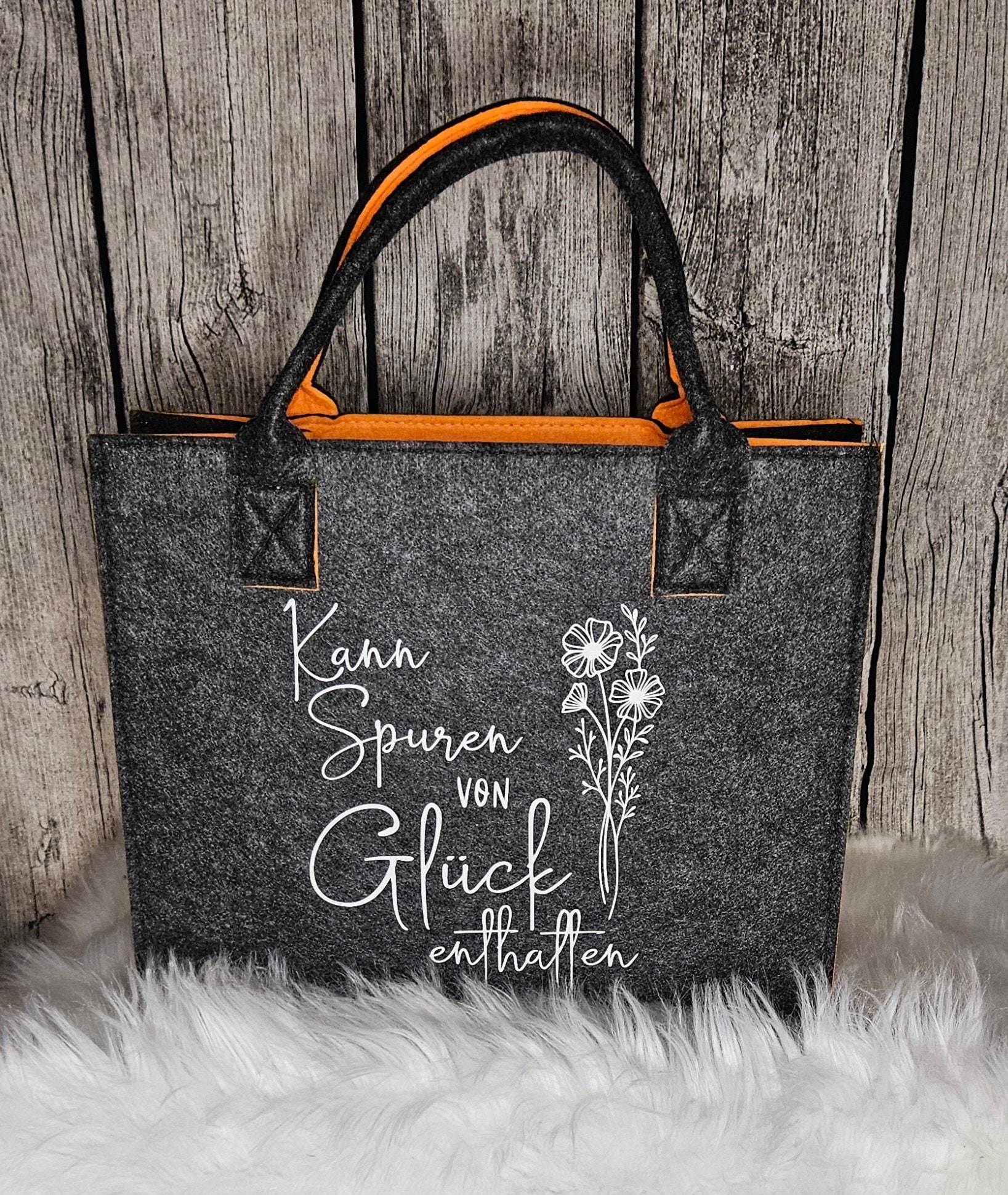 Filztasche mit spruch