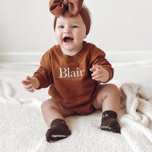 Embroidered bubble romper