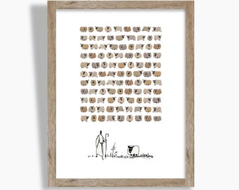 Lost Sheep Print, Jesus Parable Sketch, Christian Wall Art (Digital Download)