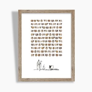 Jesus leaves the 99 parable of the lost sheep good shepherd bible sketches Jesus art bible wall art christian faith christian modern art