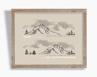 Mustard Seed Faith Print: Minimalist Christian Art (Digital Download)