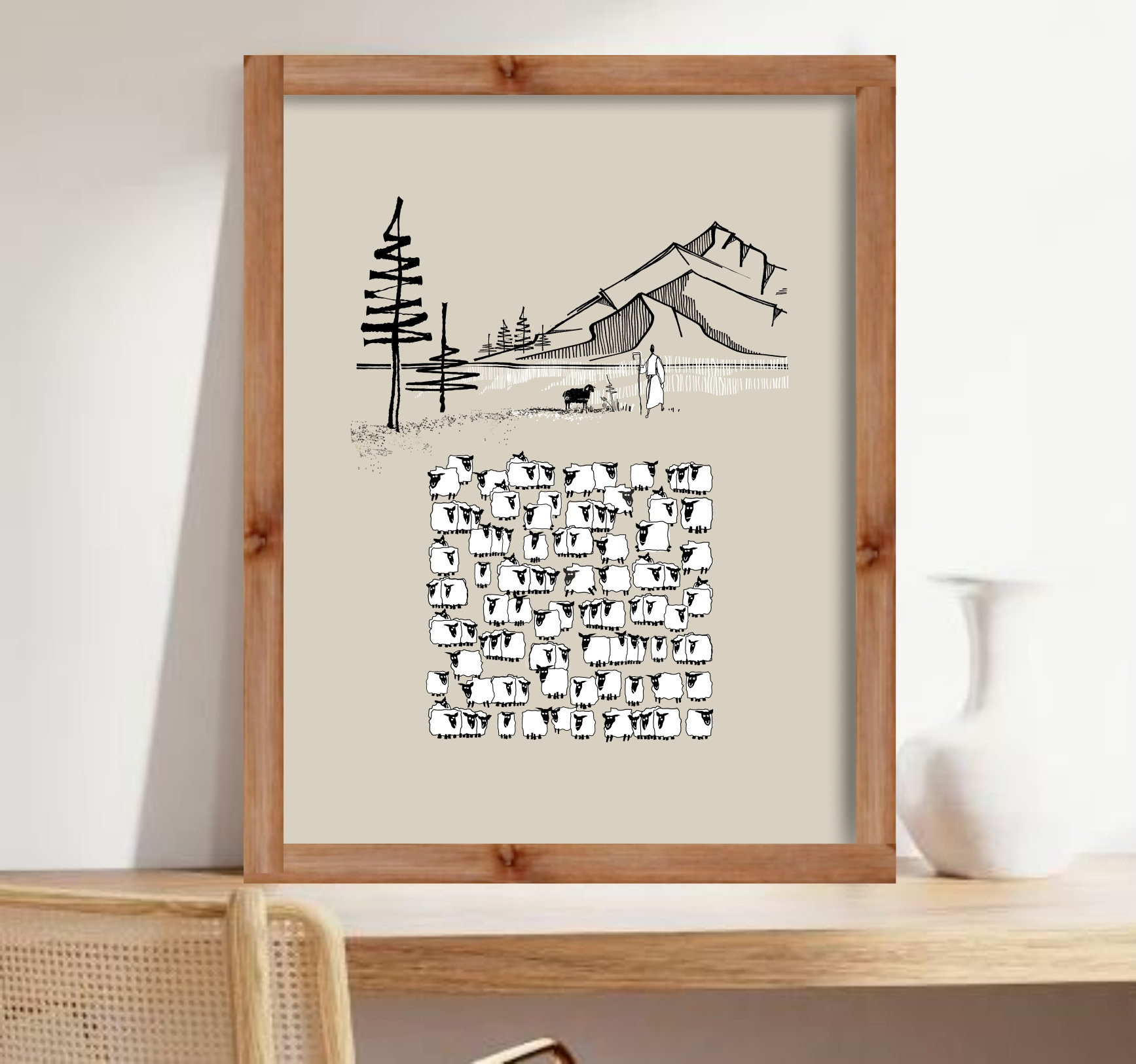 Jesus lässt die 99 Gleichnis vom verlorenen Schaf guter Hirte - Etsy.de