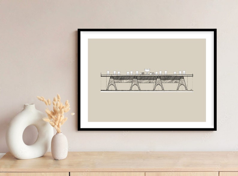 Modern Last Supper Print Last Supper Wall Art Jesus Art Work - Etsy
