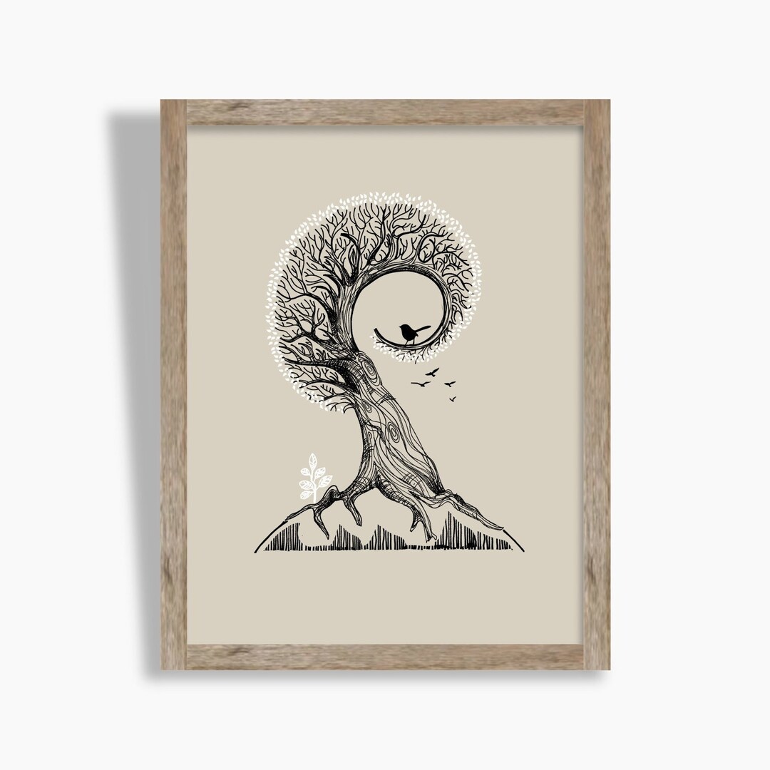 Parable of the Mustard Seed • Bible Sketches Bible Wall Art Boho ...