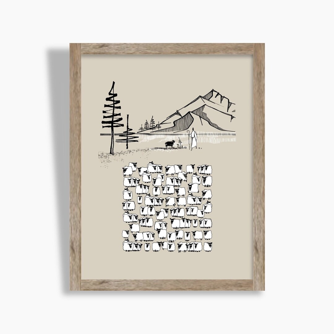 Jesus lässt die 99 Gleichnis vom verlorenen Schaf guter Hirte - Etsy.de