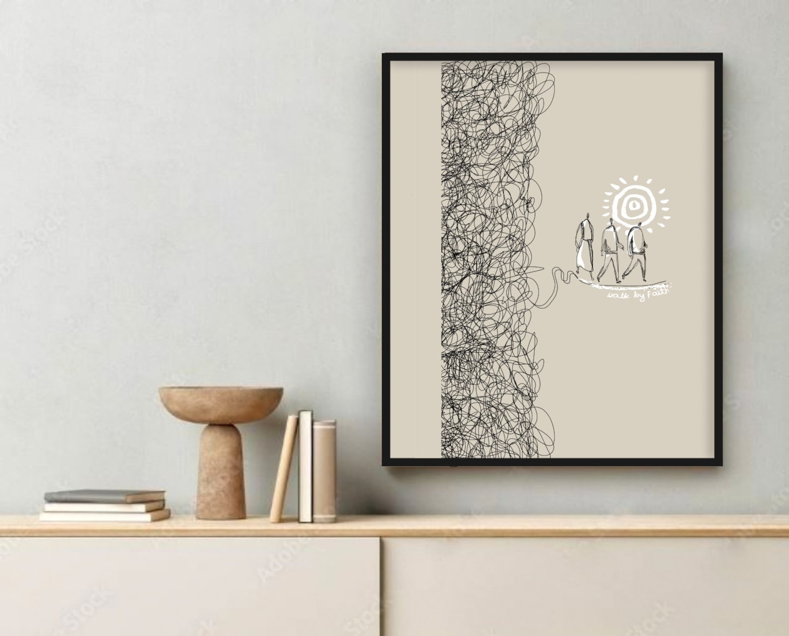 Christian Modern Art Minimalist Christian Digital Print Bible Sketches ...