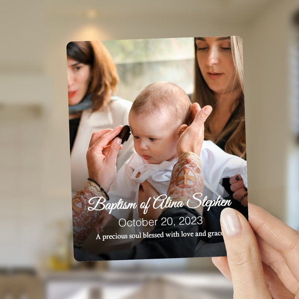 Birthday Photo Magnet, Personalized Party Favor, Baptism Photo Magnets, Party favors, Custom Photo Magnet, Gift Baptism, Baptism Favors