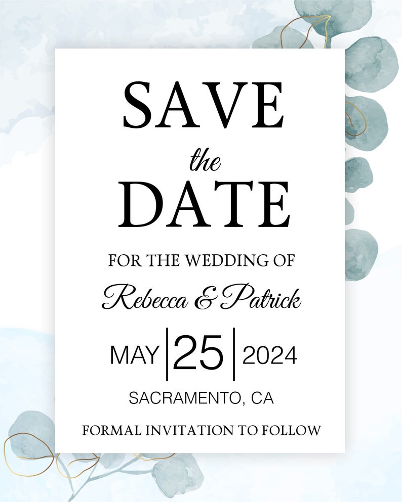 Custom Save the Date With FREE Envelope, Personalized Fridge Wedding Favor for