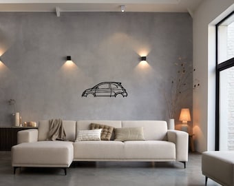 FIAT 500 Abarth Silhouette art mural impression 3D décoration murale