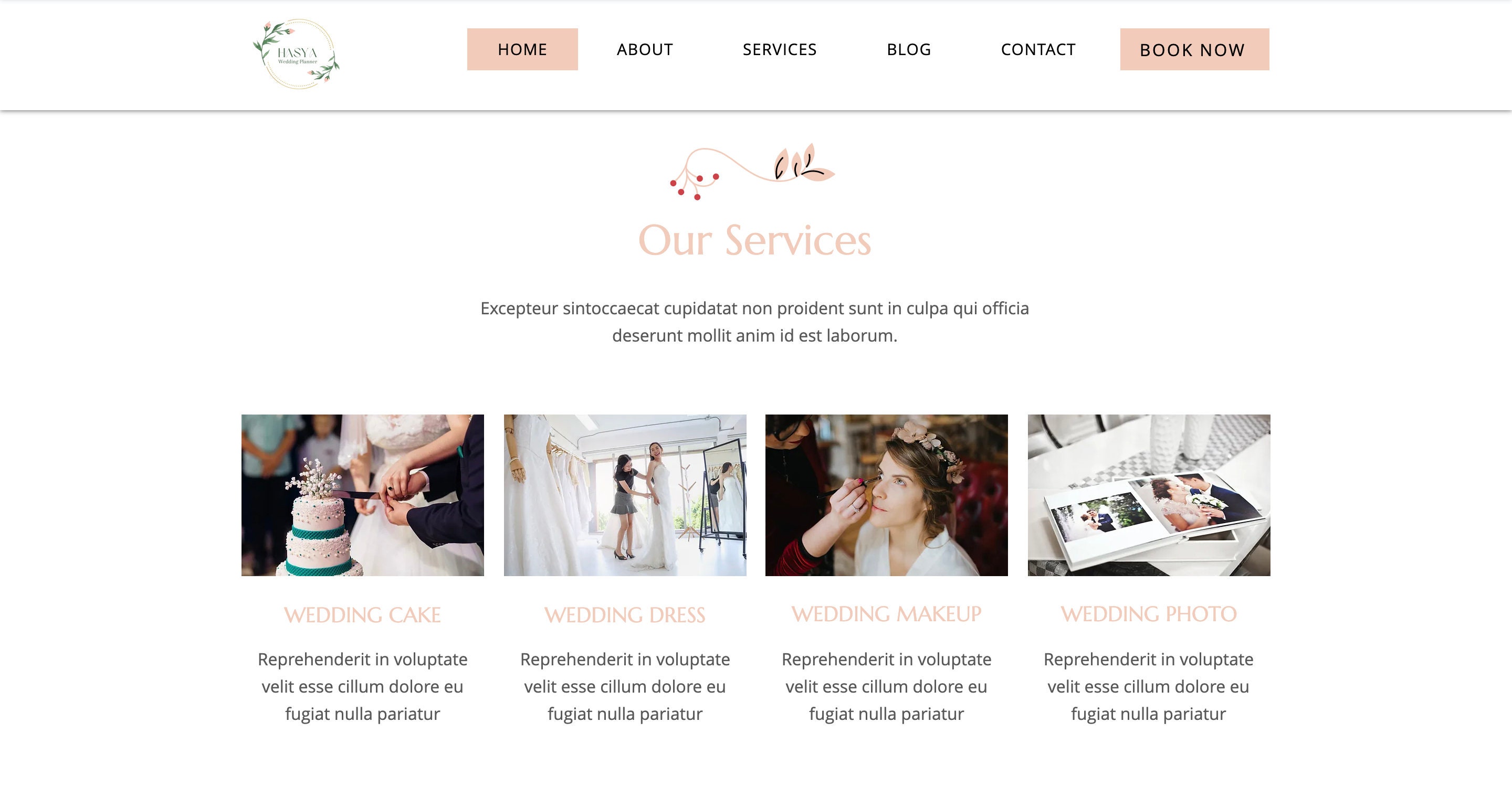 Wix Website Template for Wedding Planner, Wedding Photographer