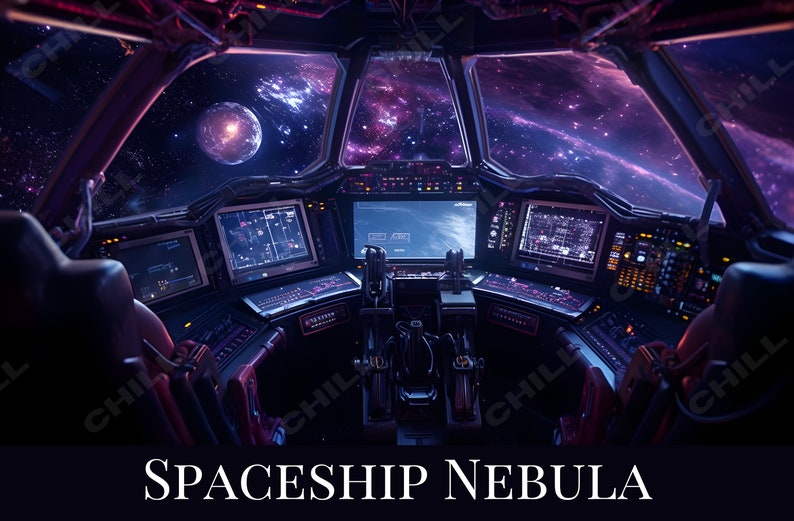 Spaceship Background, Cockpit Background, Virtual Background, Zoom