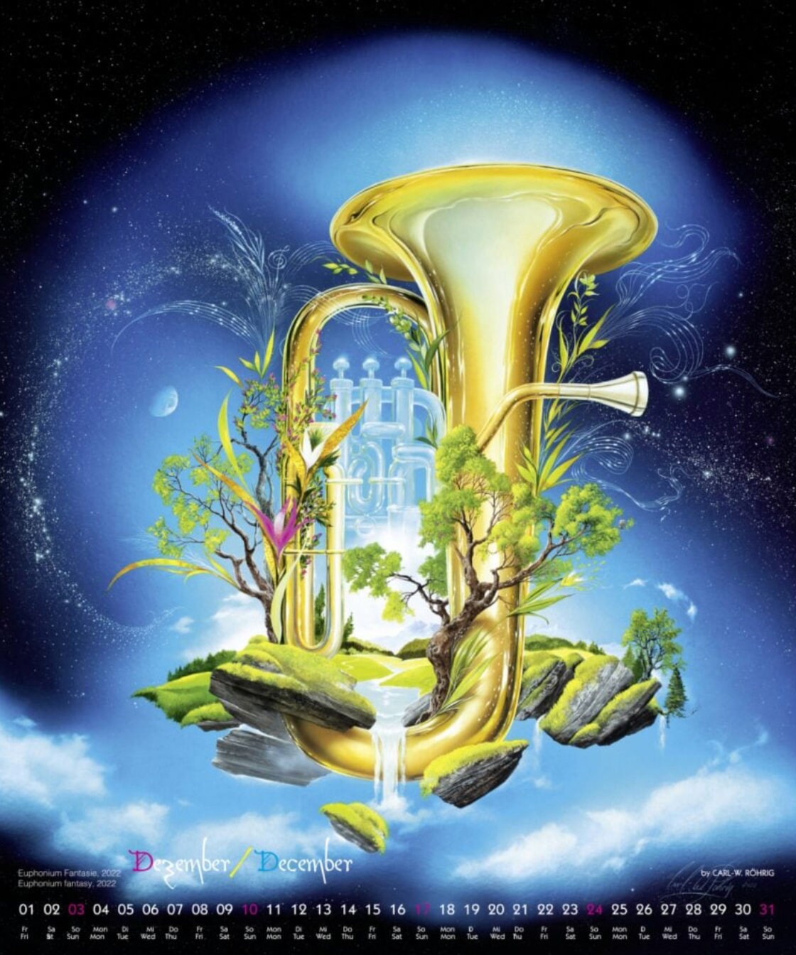 YEAR CALENDAR 2023. Carl-w.röhrig Art. 60x40 - Etsy