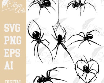 Spider SVG Bundle: Halloween Decor Cut Files (Digital Download)