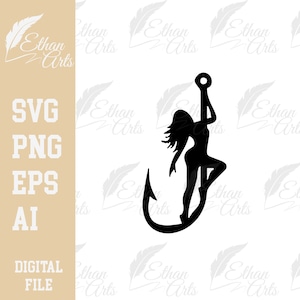 Diseño de pesca SVG, PNG, EPS Descarga digital / Clipart, Vector, Archivos digitales Png, Cutfile