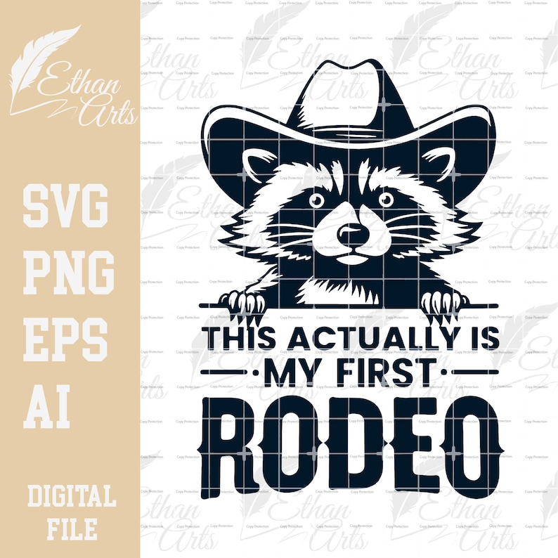 This Actually Is My First Rodeo SVG Digital Download Cowgirl Cowboy PNG EPS | Cut file Tshirt Printing Cricut Clip art Vector Decal image 1