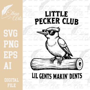Little Peckers Club Download digitale SVG PNG EPS / File di taglio Clip art Vettore Cricut / Maglietta divertente Pecker Club