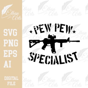 Pew Pew Specialist Design SVG, PNG Digital Download Printable Car Sticker, Shirts, Mugs etc. | Clip art, Vector, Png Digital Files, Cut file