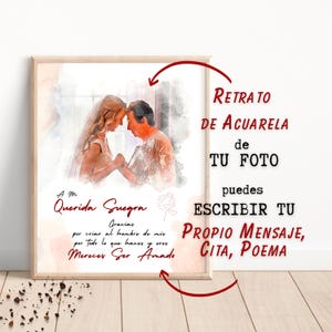 Retrato de la Foto, Mensaje Personalizado Cita Poema, Regalo Para Suegra de Nuera, Día de la Madre, Cumpleaños, Día de la Boda, A mi suegra
