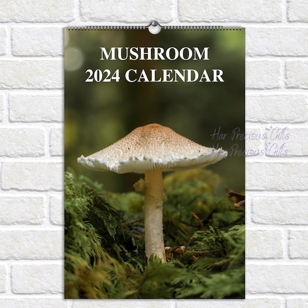 Calendar 2024 Mushroom Etsy