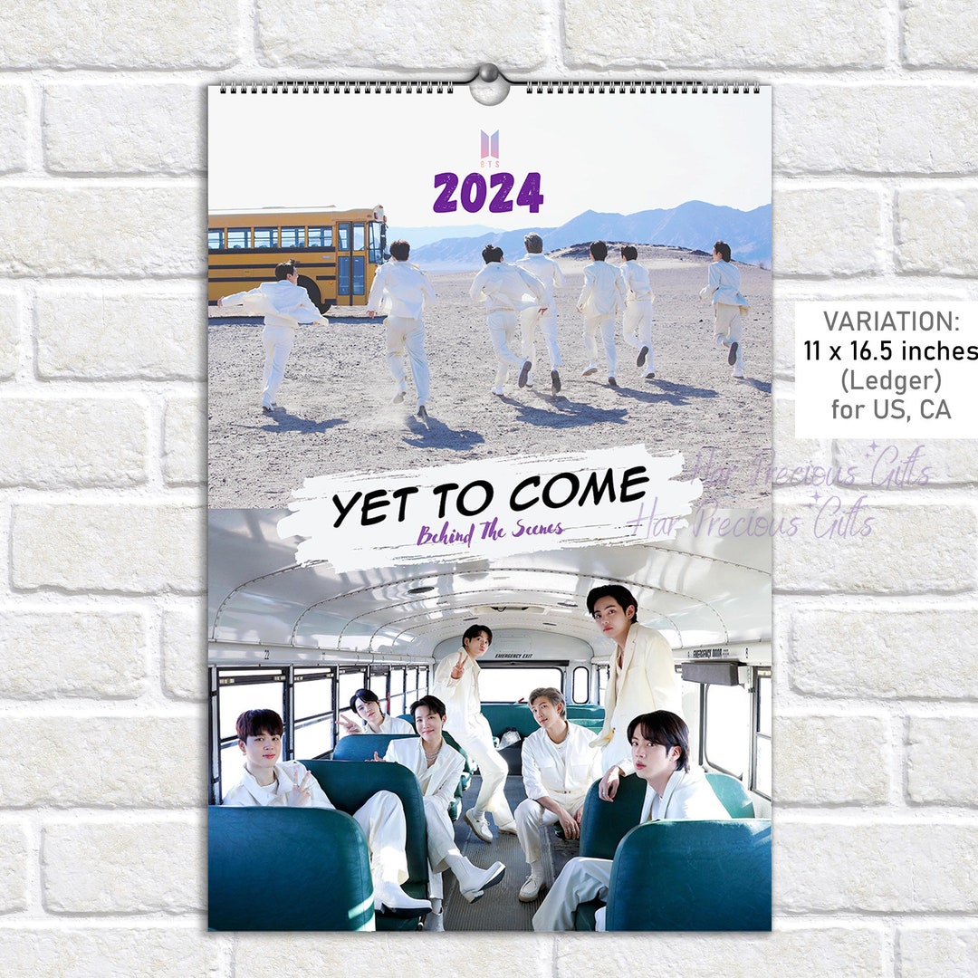 BTS yet to Come 2024 Calendar, Behind the Scenes, BTS Wall Calendar, K