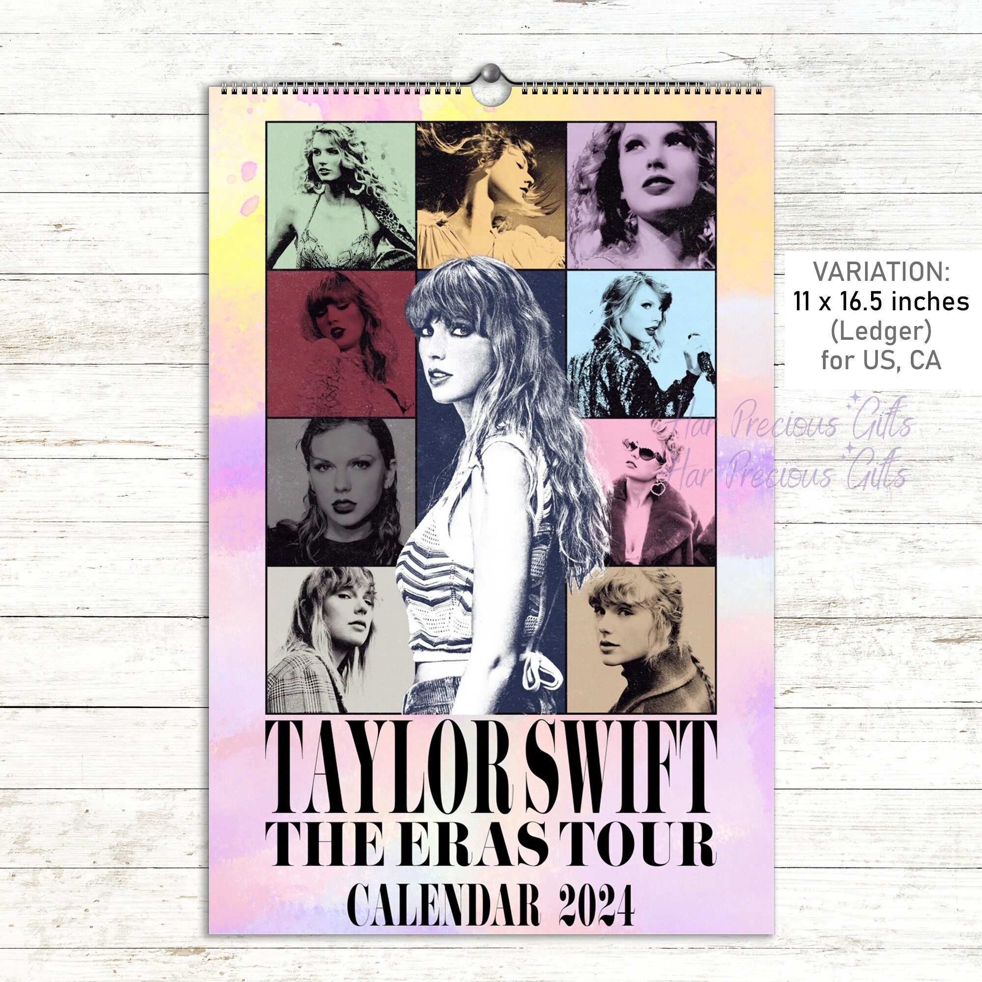 The Eras Tour Calendar 2024 Taylor Swift the Eras Tour Wall Etsy