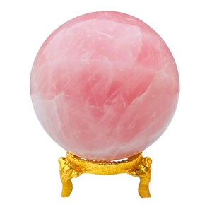 55MM Rose Quartz Stone Sphere  Crystal Healing Metaphysical Spirit Power Meditation Sphere