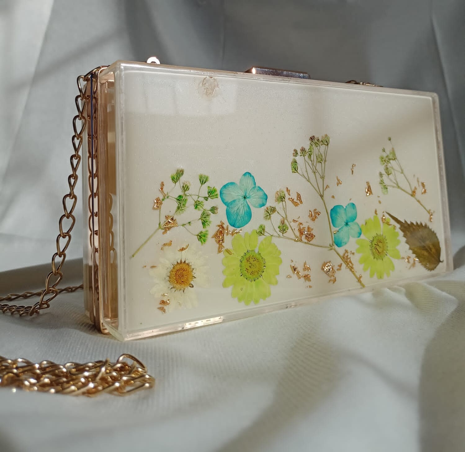 Floral Resin Clutch - Clutcheeet - East Boutique