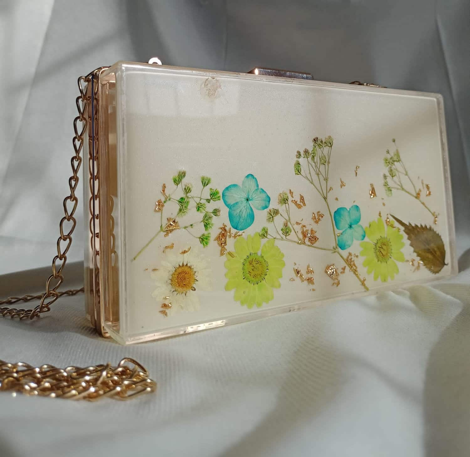 Floral Resin Clutch - Clutcheeet - East Boutique