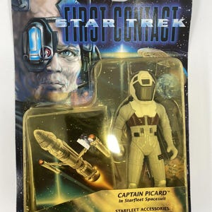 1996 Captain Picard Spacesuit Action Figure Star Trek First Contact Playmates