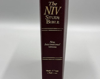 NIV Study Bible 1995 Red Letter Burgundy International Version Zondervan