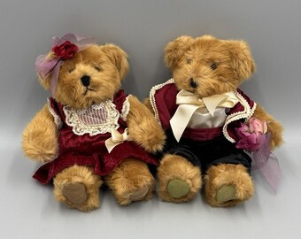 Russ Berrie Bears From the Past Romeo & “Juliet Teddy Bear Plush Set 10”