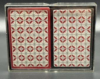 Travelers Insurance Co VTG Playing Cards Red Umbrella Double Deck READ DETAILS
