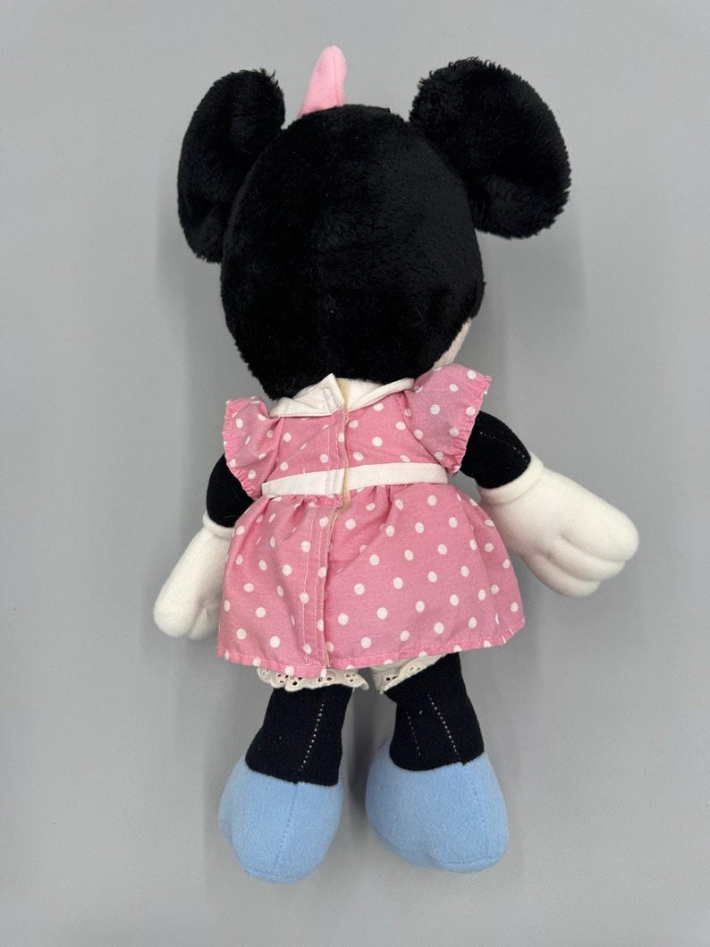 Vintage Disney Playskool Minnie Mouse Doll Plush 14” Stuffed Animal No Tag READ image 5