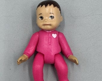 Toys R Us Loving Family Baby Tan Skin Tone Doll House Figure 2 Inch
