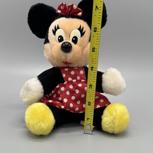 Vintage Disneyland Walt Disney World Minnie Mouse Pluszowa 7-calowa pluszowa zabawka PRZECZYTAJ SZCZEGÓŁY zdjęcie 2