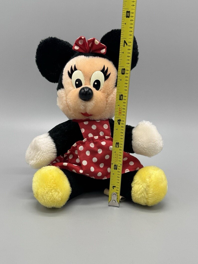 Vintage Disneyland Walt Disney World Minnie Mouse Pluszowa 7-calowa pluszowa zabawka PRZECZYTAJ SZCZEGÓŁY zdjęcie 2