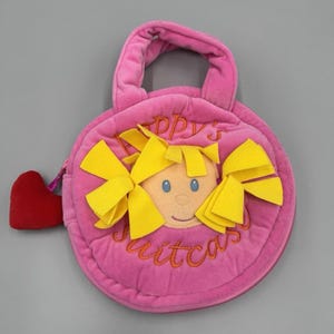 Vintage 2003 Early Learning Centre ELC Poppy’s Suitcase Pink Bag Doll Face READ