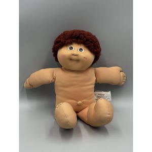 Vintage Cabbage Patch Kids Jungenpuppe, braune Haare, braune Augen, Details lesen