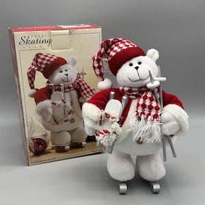Stoff Plüsch Eisbär Weihnachtsdekoration Eastco 12 ”Decor