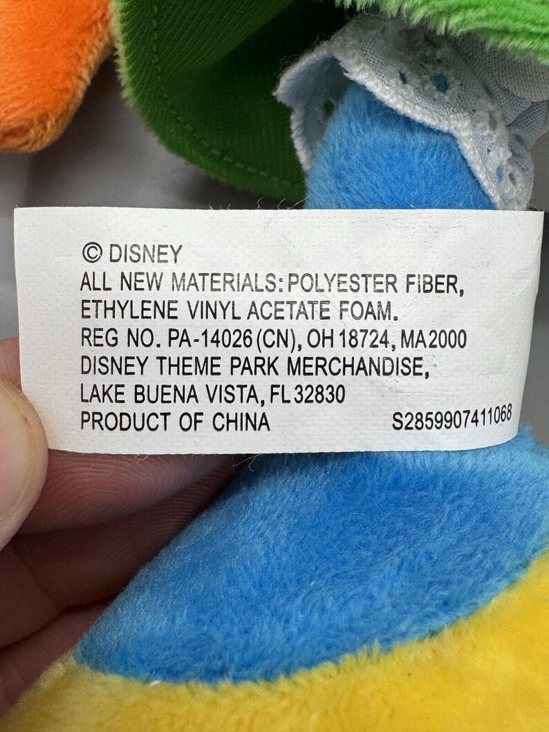Disney Minnie Mouse Plush 9” Blue Orange Green Disneyland World Stuffed Animal image 6