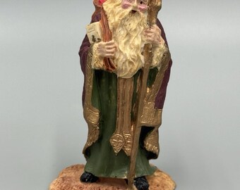 Santa Classics Miniature Replica Old World Small 3.25” Figurine W/ Apple Sac