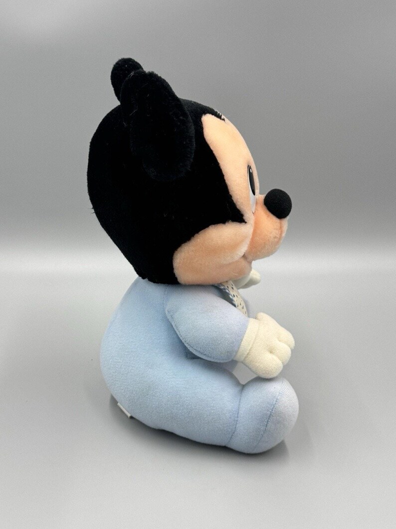 Vtg 1984 Hasbro Softies Baby Mickey Mouse Disney Blue Plush 11” Stuffed Doll image 7
