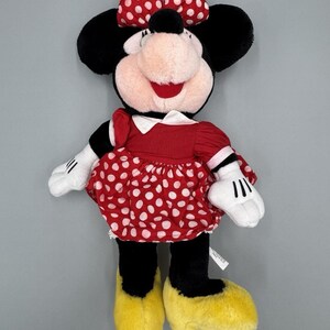 Vintage Disney Polka Dot Dress Minnie Mouse Plush 15” Stuffed Doll READ DETAILS image 4