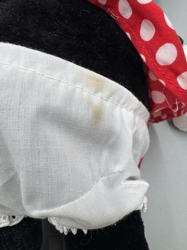 Vintage Disney Polka Dot Dress Minnie Mouse Plush 15” Stuffed Doll READ DETAILS image 7