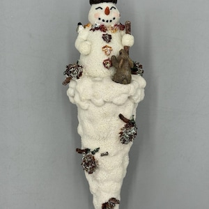 Vintage Christopher Radko Carlton Cicle Woodland Winds Snowman 6 Inch