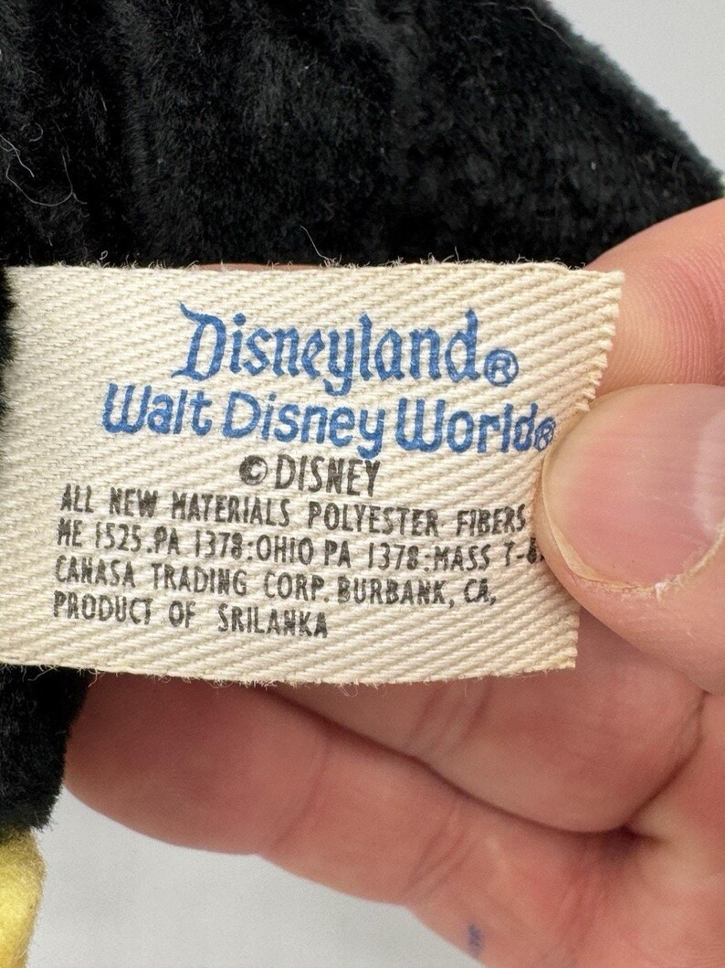 Vintage Disneyland Walt Disney World Minnie Mouse Pluszowa 7-calowa pluszowa zabawka PRZECZYTAJ SZCZEGÓŁY zdjęcie 6