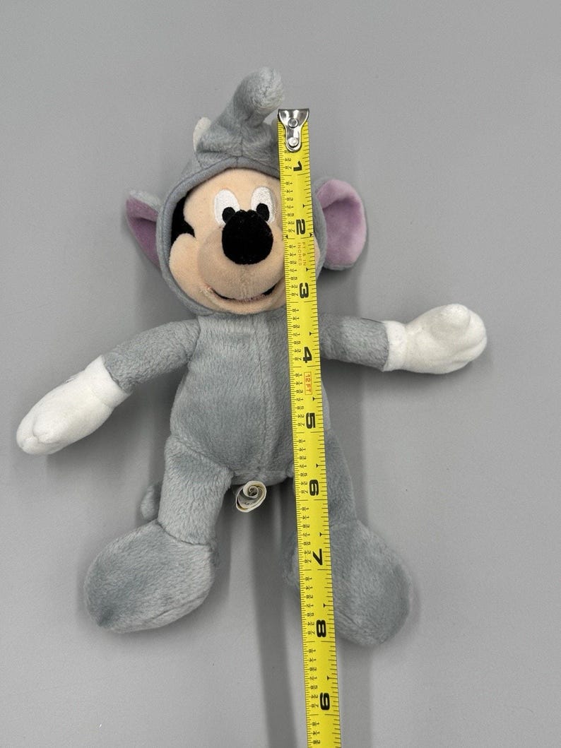 Disney Parks World Mickey Mouse As Elephant Plush Doll 8” Stuffed Beanbag Toy image 4