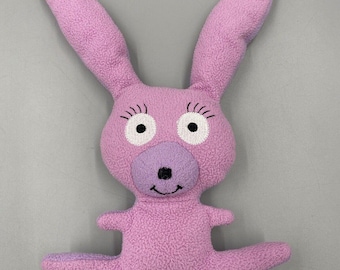 Vtg 2001 Baby Gap Bunny Rabbit 8” Inch Plush Pink Purple Stuffed Animal