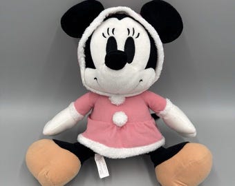Minnie Mouse Disney SEGA 13” Plush In Pink Hoodie Stuffed Animal