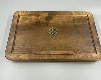 Vintage Gail Craft Holztablett Käsebrett Cracker, Fleisch Schlitze mit Messer Japan